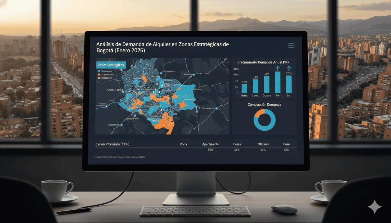 Análisis de demanda de alquiler en zonas estratégicas de Bogotá.