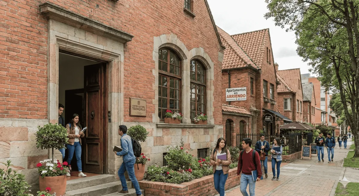 Fachada de casa cultural en Teusaquillo, tipo de inmueble muy cotizado para vivienda y comercio. 